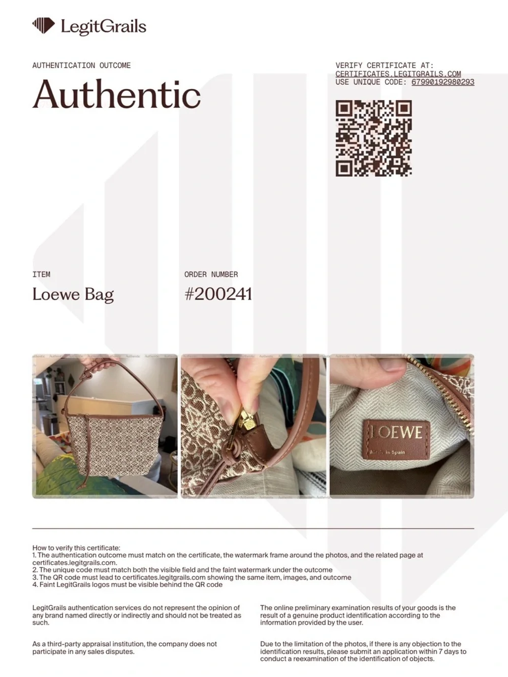 Loewe Small Anagram Cubi Bag Brown Jacquard and Leather